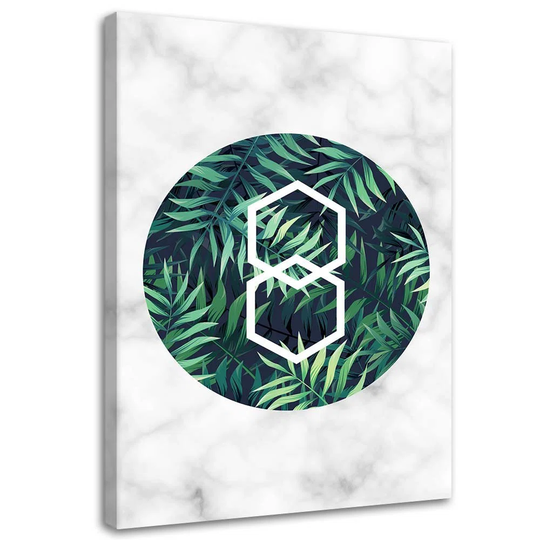Canvas Print Geometric Fern Leaf