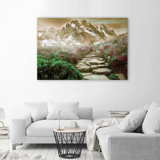 Canvas Print Mountains With Fog
