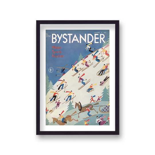 Vintage Publication Print The Bystander Winter Sports Number