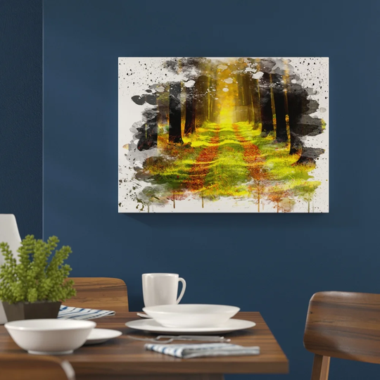 'Landscape Forest Woodland Path' Graphic Art Print Poster