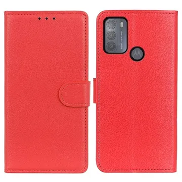 Motorola Moto G50 Wallet Case with Magnetic Closure - Red