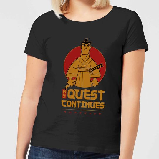 Samurai Jack My Quest Continues Women's T-Shirt - Black - S - Black