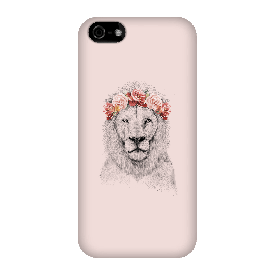 Balazs Solti Lion And Flowers Phone Case for iPhone and Android - iPhone 5C - Snap Case - Matte