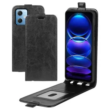 Xiaomi Redmi Note 12 Vertical Flip Case with Card Holder - Black
