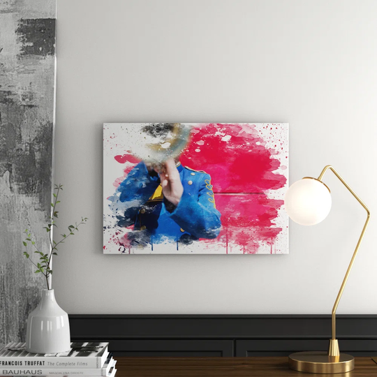 'Trumpet Player Band' Graphic Art Print Poster