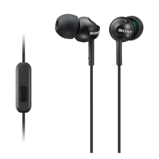 Sony EX110 In-ear Headphones And Mic Black