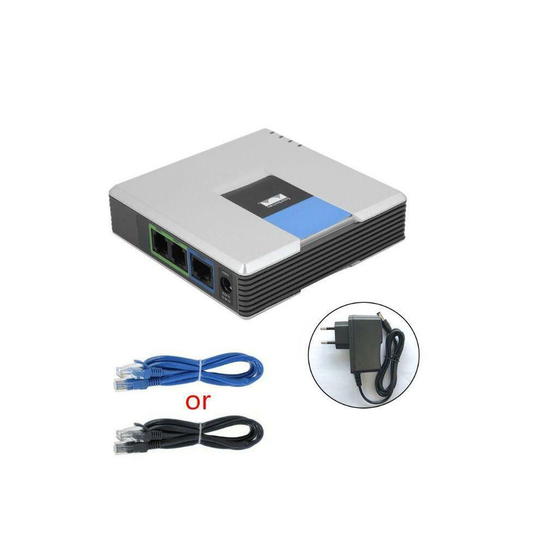 EX-SHOP DISPLAY VOIP Gateway 2 Ports SIP Protocol Internet Phone Voice Adapter for Linksys PAP2T