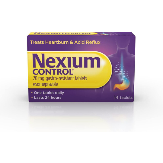 Nexium Control Heartburn and Acid Reflux Relief Tablets, 20mg Gastro-Resistant Esomeprazole Tablets, 14 Count