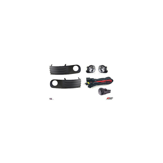 VW T5 TRANSPORTER 03-10 + FOG LIGHT GRILLE KIT SET + WIRING + HEADLIGHT SWITCH