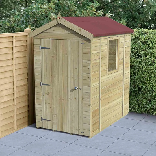 Forest Garden Timberdale T&G Pressure Treated 6x4 Apex Shed