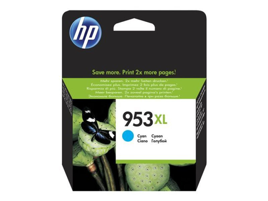 HP 953XL Cyan Original Ink Cartridge - High Yield 1600 Pages - F6U16AE