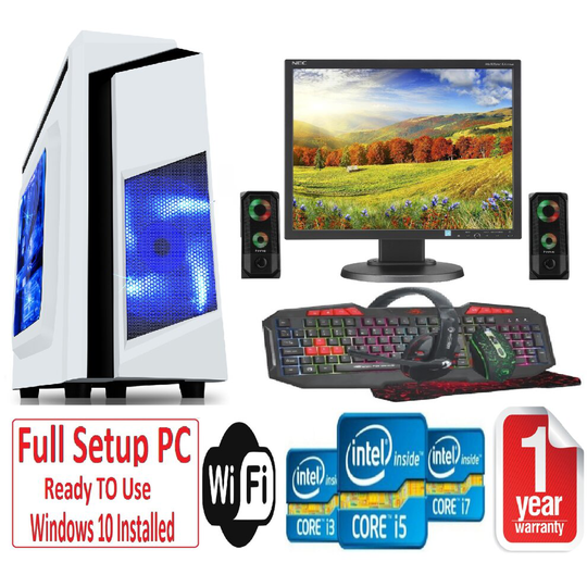Fast Gaming PC Bundle+Speaker - i5 16GB RAM 1TB GT730 2GB F3 WHITE