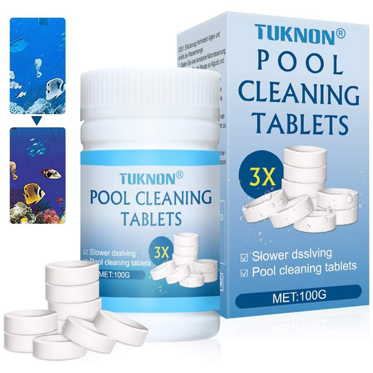 TUKNON Chlorine Tablets for Hot Tubs, Chlorine Tablets for Swimming Pool, Chlorine Tablets, Spa Chlorine Tablets, Multifunction Chlorine Tab