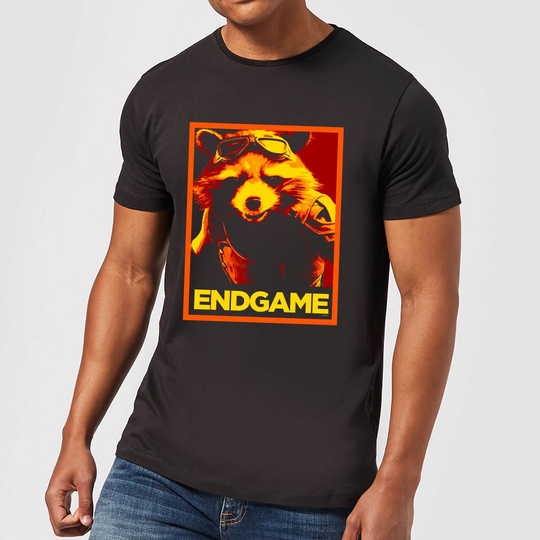 Avengers Endgame Rocket Poster Men's T-Shirt - Black - XS