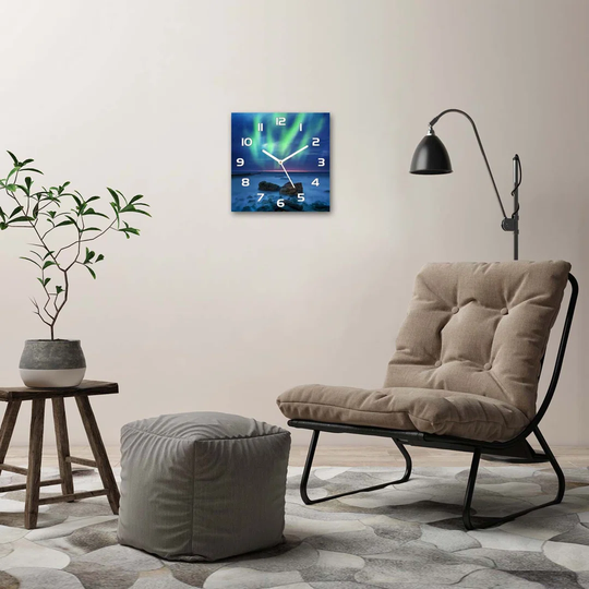 Jorleny Aurora Borealis Silent Wall Clock