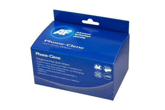 AF PhoneClene Telephone Hygiene Wipes Sachets - 100 Pack