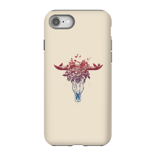 Balazs Solti Skulls And Flowers Phone Case for iPhone and Android - iPhone 8 - Tough Case - Matte