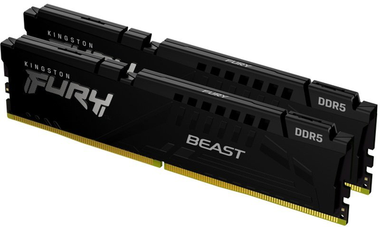 Kingston Fury Beast 16GB (8GB x 2) 5200MT/s DDR5 CL38 DIMM - Black
