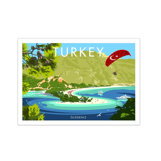Olu Deniz by Stephen Millership - Graphict Art Print on Paper